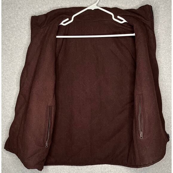 Resistol Double Men’s black reversable vest brown zipper front four pockets L - Picture 3 of 6